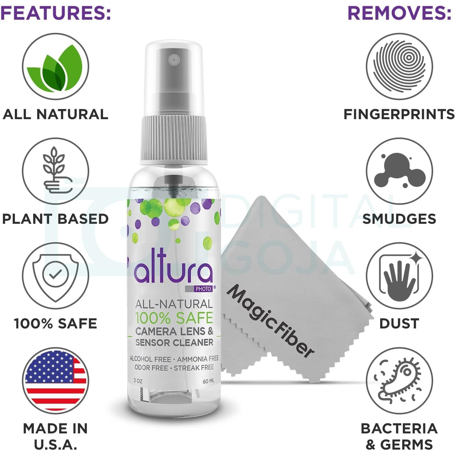 APS-C Sensor Cleaning Kit with Swabs, Solution and Blower, detail view